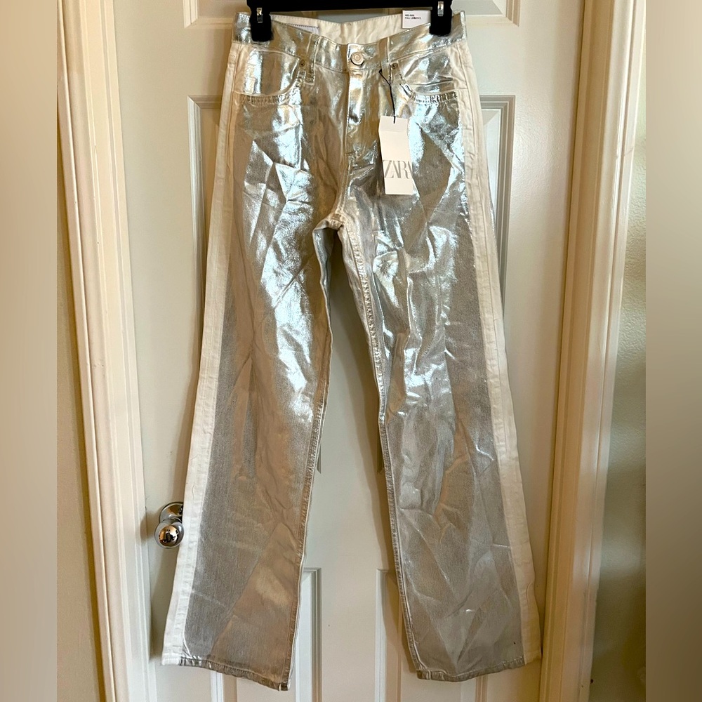 Zara Silver Washed Pants